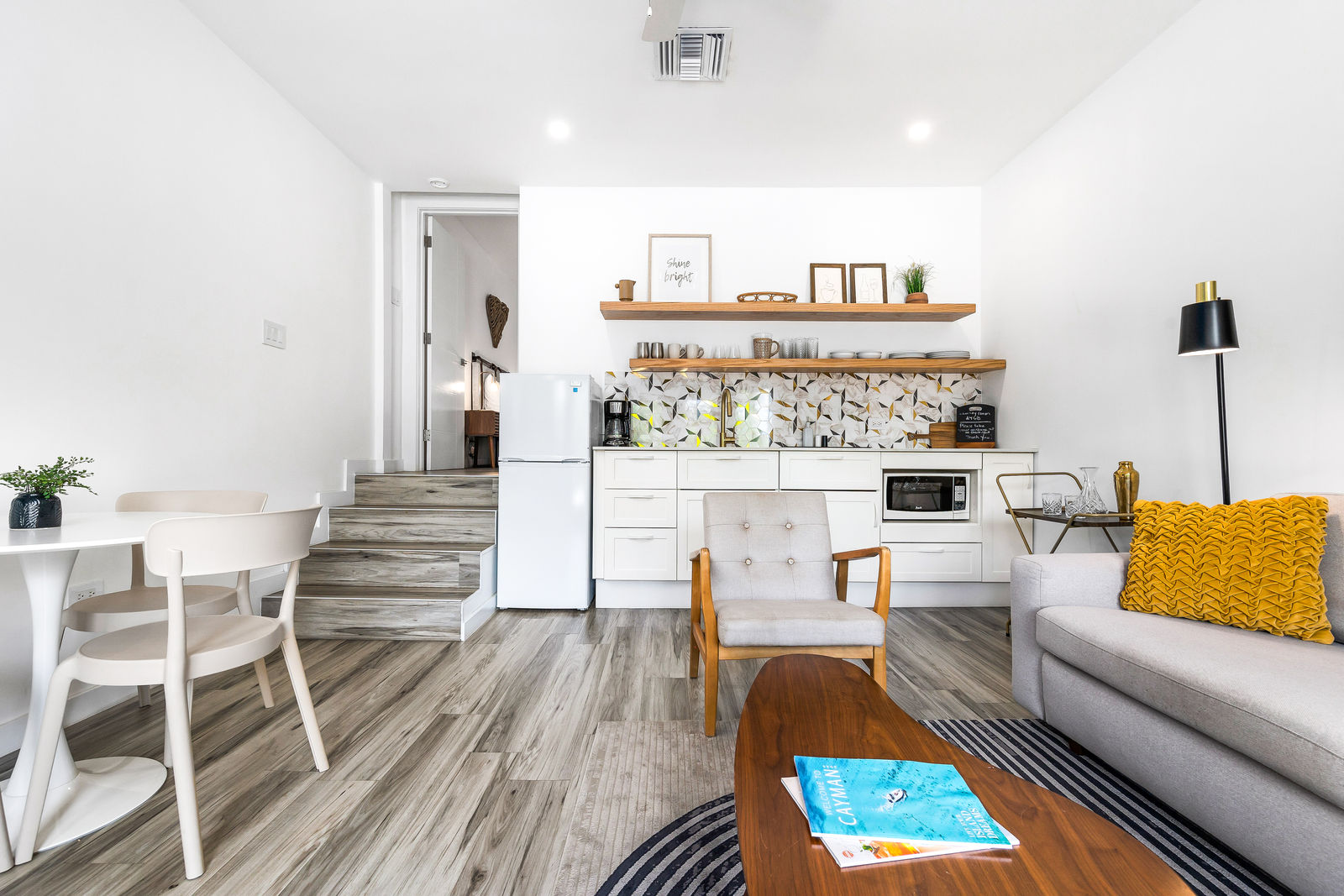 Living area and kitchenette — Calypso Cove 6, Palm Bay Getaways, Grand Cayman