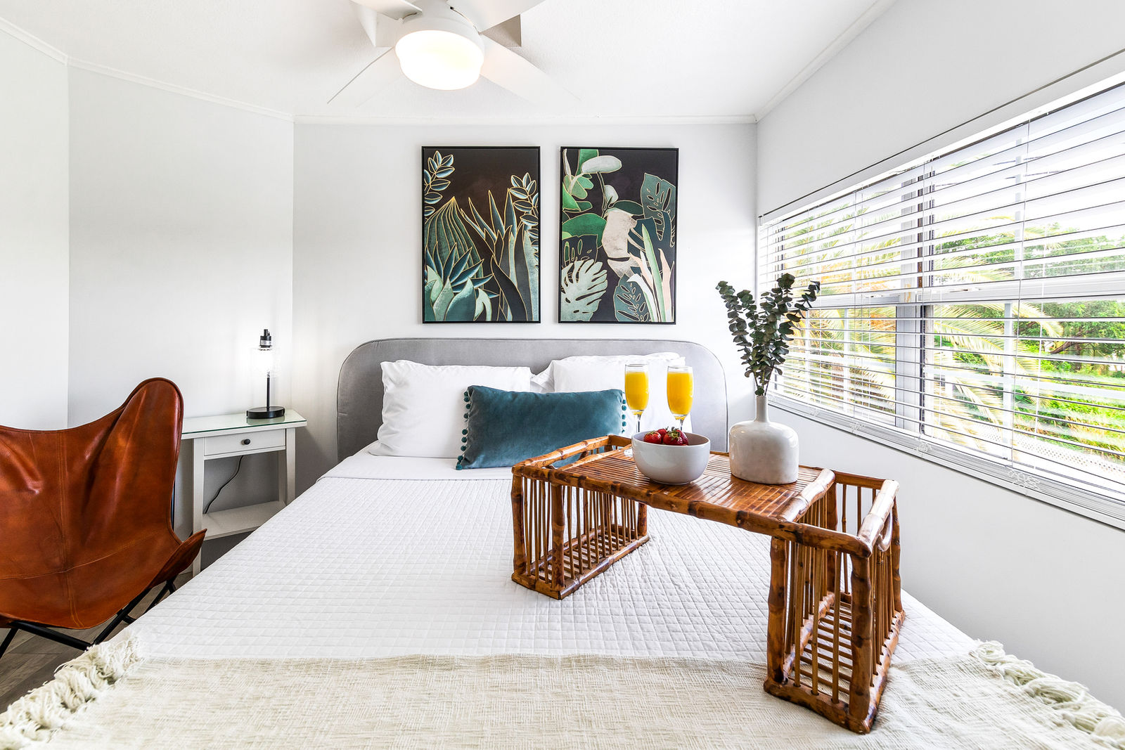 Breakfast in the main bedroom — Evans Close 1, Palm Bay Getaways, Grand Cayman